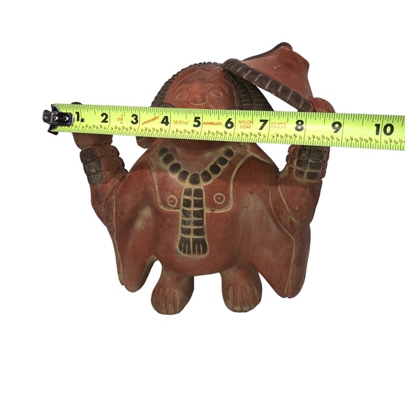 Vintage Pottery Aztec Maya Terracota Clay Figurine Statue Home Decor Accent - Picture 15 of 15